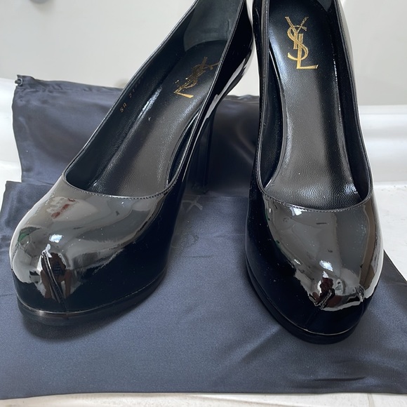 Saint Laurent Patent Leather Tribtoo Stiletto Pumps size 39 - Picture 4 of 10